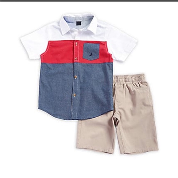 Collared Cotton Shirt - Nautica